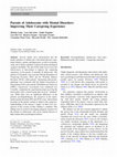 Research paper thumbnail of Parents of Adolescents with Mental Disorders: Improving Their Caregiving Experience