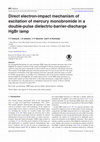 Research paper thumbnail of Direct electron-impact mechanism of excitation of mercury monobromide in a double-pulse dielectric-barrier-discharge HgBr lamp