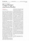 Research paper thumbnail of Doppelbürger sind kein Risiko. Neue Zürcher Zeitung, 23.09.2015, S.10