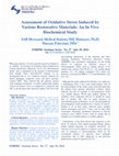 Research paper thumbnail of Debate: Assessment of Oxidative Stress Induced by Various Restorative Materials