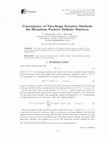 Research paper thumbnail of Convergence of two-stage iterative methods for Hermitian positive definite matrices