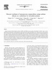 Research paper thumbnail of One-pot synthesis of mesoporous organosilicas using sodium silicate as a substitute for tetraalkoxysilane