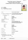 Research paper thumbnail of UNION PUBLIC SERVICE COMMISSION DETAILED APPLICATION FORM COMBINED MEDICAL SERVICES EXAMINATION, 2016