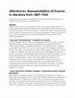 Research paper thumbnail of Aftershocks: Representations of Trauma in Literature from 1847-1965