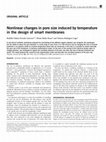 Research paper thumbnail of Nonlinear changes in pore size induced by temperature in the design of smart membranes