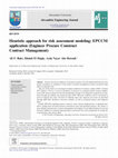 Research paper thumbnail of Heuristic approach for risk assessment modeling: EPCCM application (Engineer Procure Construct Contract Management)