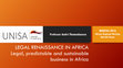 Research paper thumbnail of LEGAL RENAISSANCE IN AFRICA