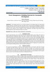 Research paper thumbnail of Waste Management of Building Materials for Sustainable Development