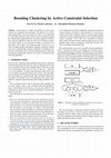 Research paper thumbnail of Boosting Clustering by Active Constraint Selection