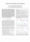 Research paper thumbnail of Leader Ant Clustering with Constraints