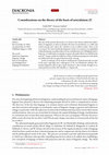 Research paper thumbnail of Considerations on the theory of the basis of articulation (I)