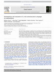 Research paper thumbnail of Development and evaluation of a risk-communication campaign on salmonellosis