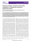 Research paper thumbnail of Sensing of proteins in human serum using conjugates of nanoparticles and green fluorescent protein