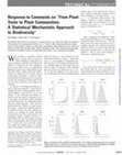 Research paper thumbnail of Response to Comments on ``From Plant Traits to Plant Communities: A Statistical Mechanistic Approach to Biodiversity