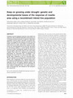 Research paper thumbnail of Keep on growing under drought: genetic and developmental bases of the response of rosette area using a recombinant inbred line population: Leaf development and drought stress