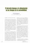 Research paper thumbnail of El derecho humano a la alimentacion en los tiempos de la sostenibilidad