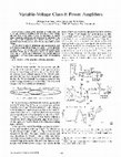 Research paper thumbnail of Variable-Voltage Class-E Power Amplifiers