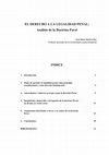 Research paper thumbnail of EL DERECHO A LA LEGALIDAD PENAL: Análisis de la Doctrina Parot