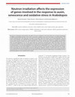 Research paper thumbnail of Neutron irradiation affects the expression of genes involved in the response to auxin, senescence and oxidative stress in Arabidopsis