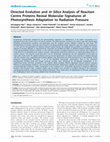 Research paper thumbnail of Directed Evolution and In Silico Analysis of Reaction Centre Proteins Reveal Molecular Signatures of Photosynthesis Adaptation to Radiation Pressure