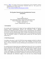 Research paper thumbnail of The Egyptian National Gravity Standardization Network (ENGSN97)