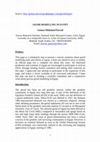 Research paper thumbnail of Geoid modelling in Egypt