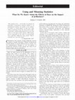 Research paper thumbnail of Using and misusing statistics: what do we know about the effects of race on the impact of β-blockers?