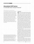 Research paper thumbnail of Ahmedabad's BRT System A Sustainable Urban Transport Panacea