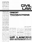 Research paper thumbnail of UP 2010 Civil Law (Credit Transactions).pdf