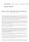 Research paper thumbnail of Rugby Injury, Risk, Public Debate and History June 14th 2016 - PUBLISHED.pdf