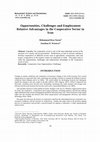 Research paper thumbnail of Opportunities, Challenges and Employment Relative Advantages in the Cooperative Sector in Iran