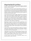 Research paper thumbnail of Argumentación Jurídica