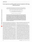 Research paper thumbnail of Gene expression profiles predict survival of patients with advanced non-small cell lung cancers