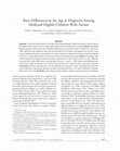 Research paper thumbnail of Race Differences in the Age at Diagnosis Among Medicaid-Eligible Children With Autism