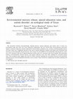 Research paper thumbnail of Environmental mercury release, special education rates, and autism disorder: an ecological study of Texas