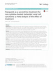 Research paper thumbnail of Pazopanib as a second-line treatment for non-cytokine-treated metastatic renal cell carcinoma: a meta-analysis of the effect of treatment