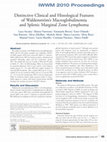 Research paper thumbnail of Distinctive Clinical and Histological Features of Waldenström's Macroglobulinemia and Splenic Marginal Zone Lymphoma