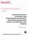 Research paper thumbnail of European Economic Governance and Parliamentary Involvement: Some Shortcomings of the Article 13 Conference and a Solution