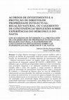 Research paper thumbnail of Acordos de investimento e a protecao de direitos de propriedade intelectual: relação natural, ou casamento de conveniência? Reflexões sobre experiências do MERCOSUL e do NAFTA