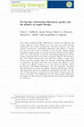 Research paper thumbnail of Pre-therapy relationship adjustment, gender and the alliance in couple therapy