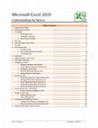 Research paper thumbnail of Microsoft Excel 2010 Understanding the Basics