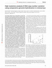 Research paper thumbnail of High resolution analysis of DNA copy number variation using comparative genomic hybridization to microarrays