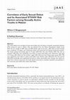 Research paper thumbnail of Correlates of Early Sexual Debut and Its Associated STI/HIV Risk Factors among Sexually Active Youths in Malawi