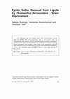 Research paper thumbnail of Pyritic Sulfur Removal from Lignite by Thiobacillus ferrooxidans : Strain Improvement