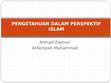 Research paper thumbnail of PENGETAHUAN DALAM PERSPEKTIF ISLAM