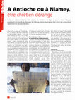 Research paper thumbnail of "A Antioche ou à Niamey, être chrétien dérange", Vivre, N°5, 2015, p. 6-7.