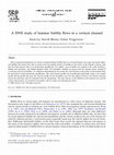 Research paper thumbnail of A DNS study of laminar bubbly flows in a vertical channel