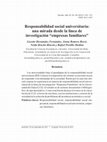 Research paper thumbnail of Responsabilidad social universitaria: una mirada desde la línea de investigación " empresas familiares "