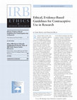 Research paper thumbnail of Ethical evidence-based guidelines for contraceptive use in research