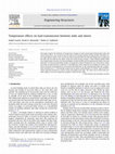 Research paper thumbnail of Temperature effects on load transmission between slabs and shores